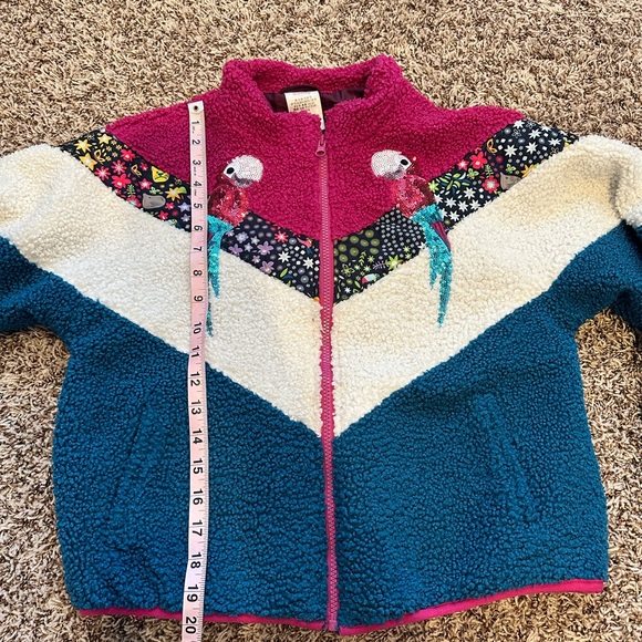 Disney Encanto faux Shearling Teddy colorful zip up jacket kids size 13 - Picture 14 of 17